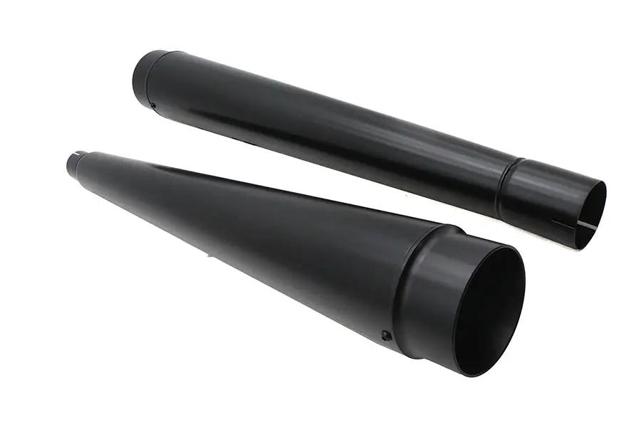 Ultima M8 Radium Megaphone Muffler Set Black for Harley Davidson FLT by Ultima