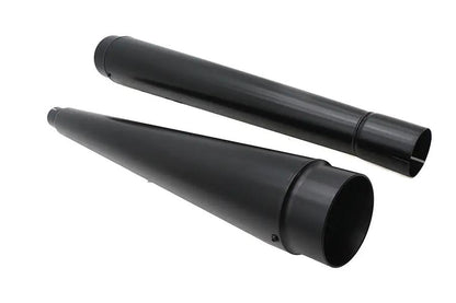 Ultima M8 Radium Megaphone Muffler Set Black for Harley Davidson FLT by Ultima