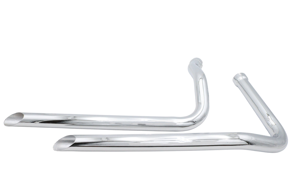 Ultima Panhead Exhaust Drag Pipe Set Slash Cut for Harley Davidson FL Models