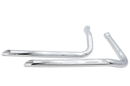 Ultima Panhead Exhaust Drag Pipe Set Slash Cut for Harley Davidson FL Models