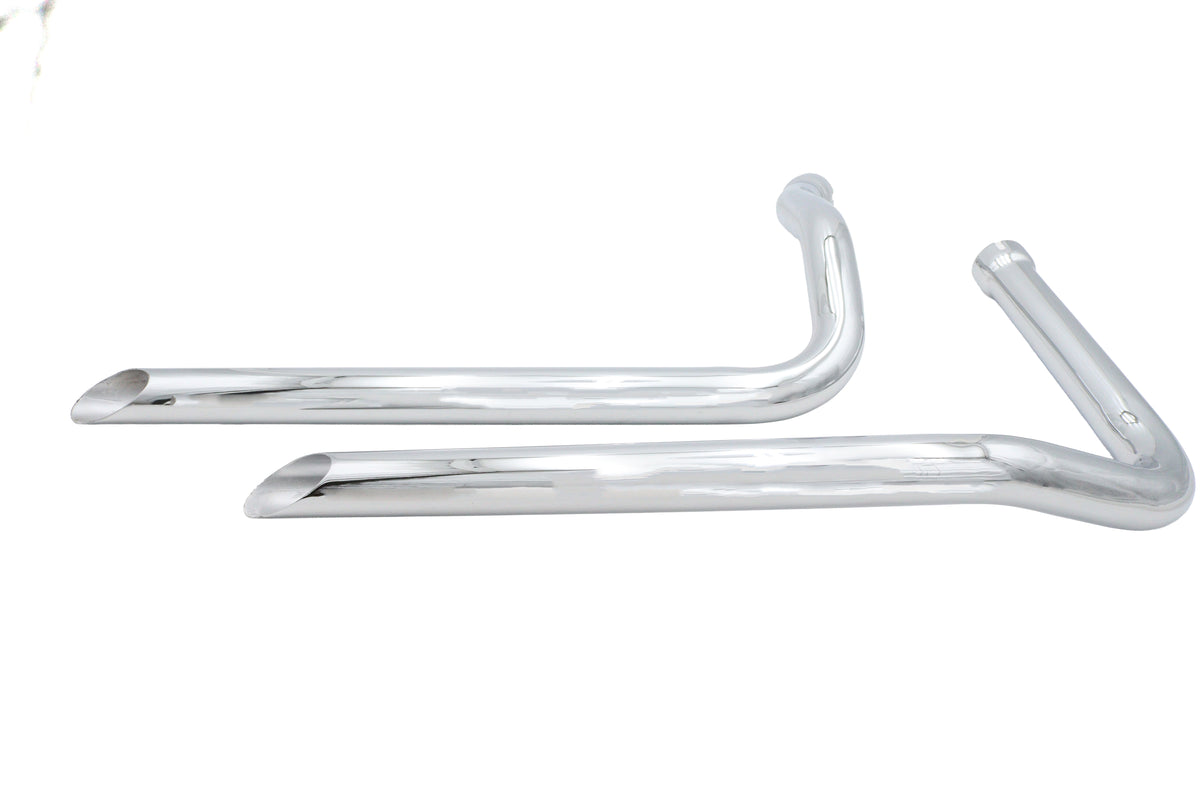 Ultima Panhead Exhaust Drag Pipe Set Slash Cut for Harley Davidson FL Models