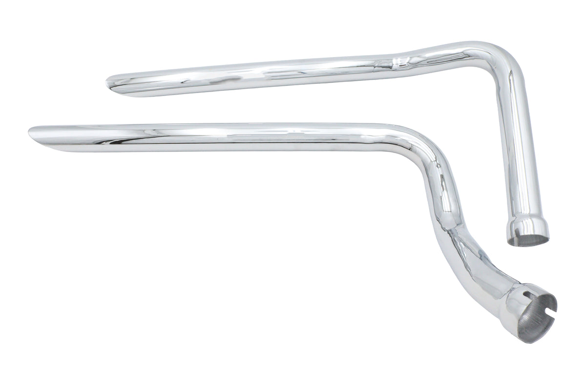 Ultima Panhead Exhaust Drag Pipe Set Slash Cut for Harley Davidson FL Models
