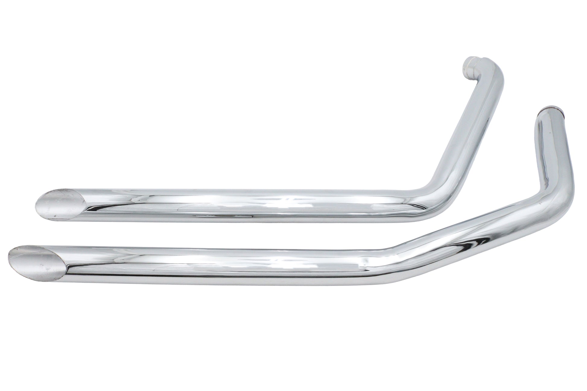 Ultima Chrome Drag Pipe Set Slash Cut for Harley Davidson FX Models - Part 60-206