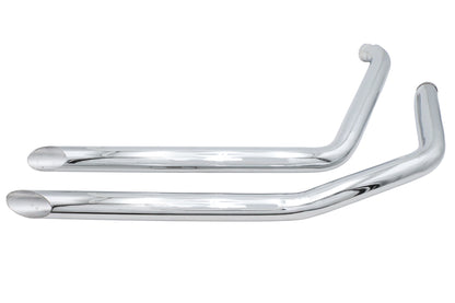Ultima Chrome Drag Pipe Set Slash Cut for Harley Davidson FX Models - Part 60-206