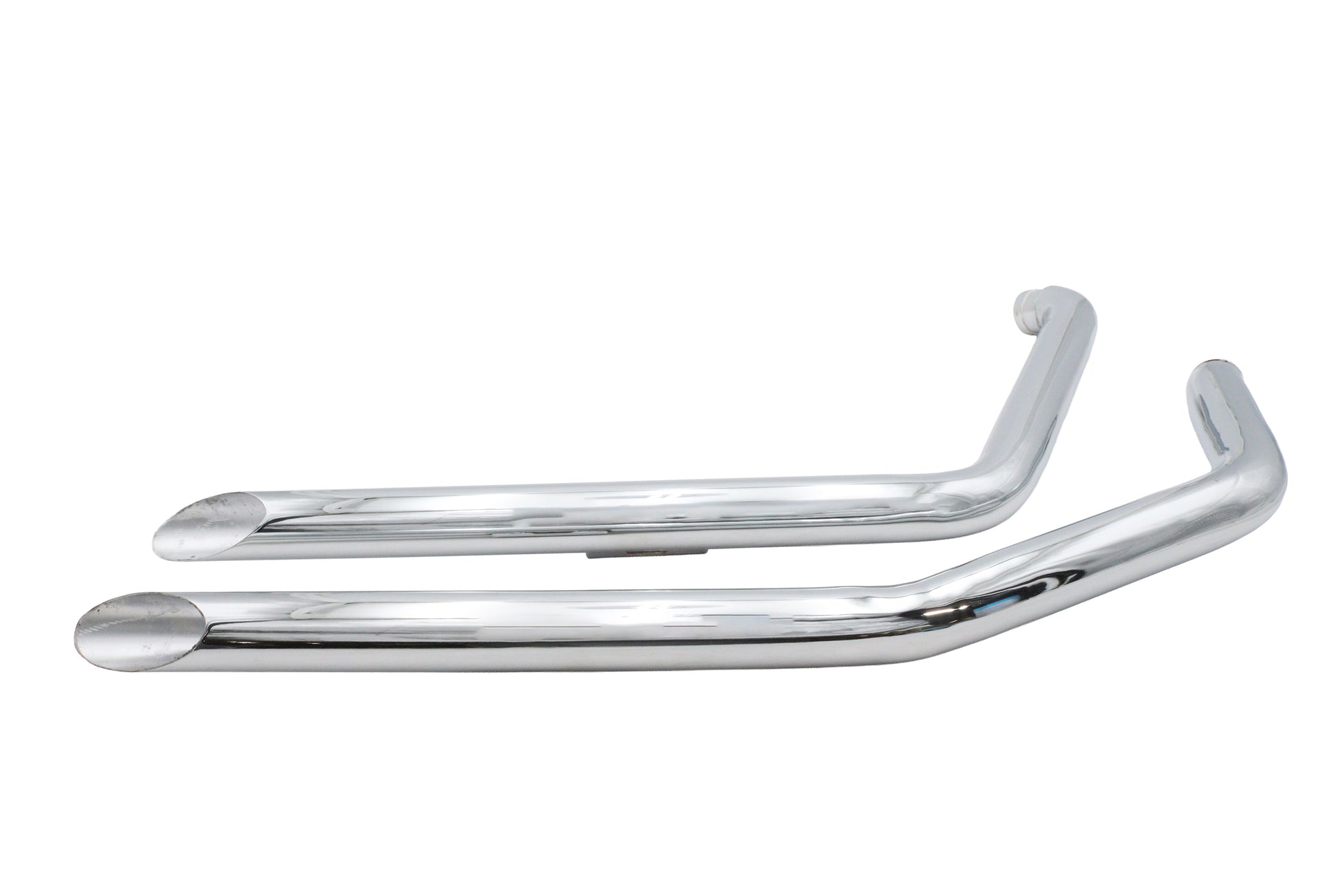 Ultima Chrome Drag Pipe Set Slash Cut for Harley Davidson FX Models - Part 60-206