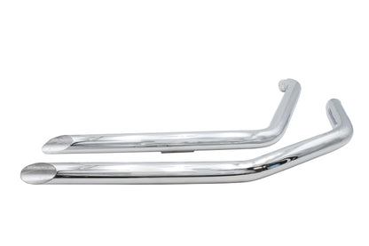 Ultima Chrome Drag Pipe Set Slash Cut for Harley Davidson FX Models - Part 60-206