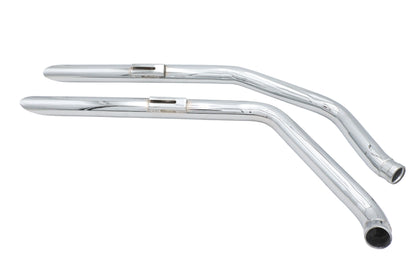 Ultima Chrome Drag Pipe Set Slash Cut for Harley Davidson FX Models - Part 60-206