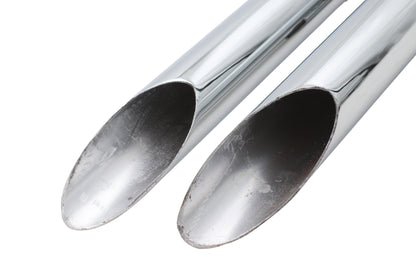 Ultima Chrome Drag Pipe Set Slash Cut for Harley Davidson FX Models - Part 60-206