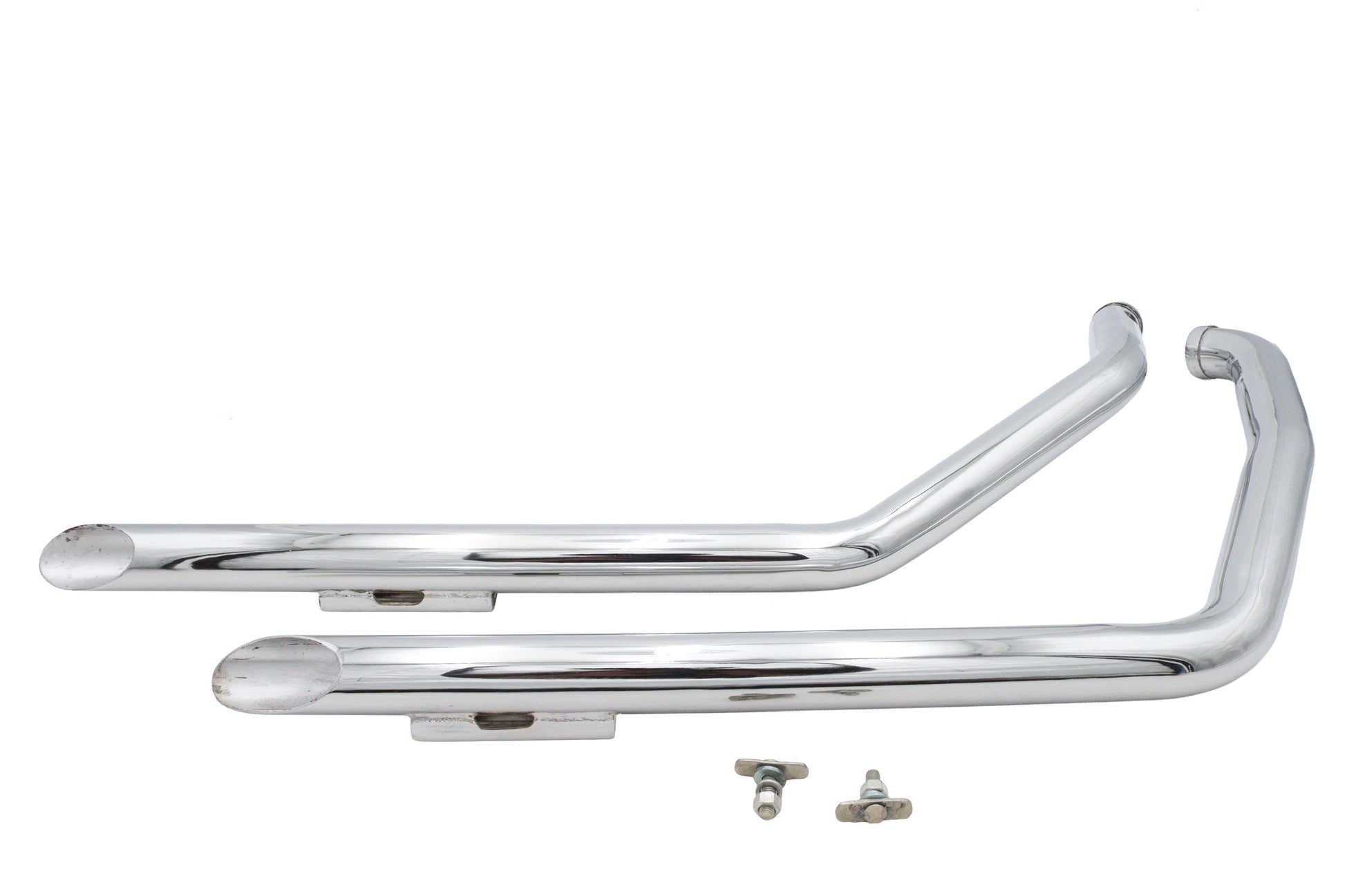 Ultima Chrome Drag Pipe Set Slash Cut for Harley Davidson FXD 1991-2005 – Part Number 60-207
