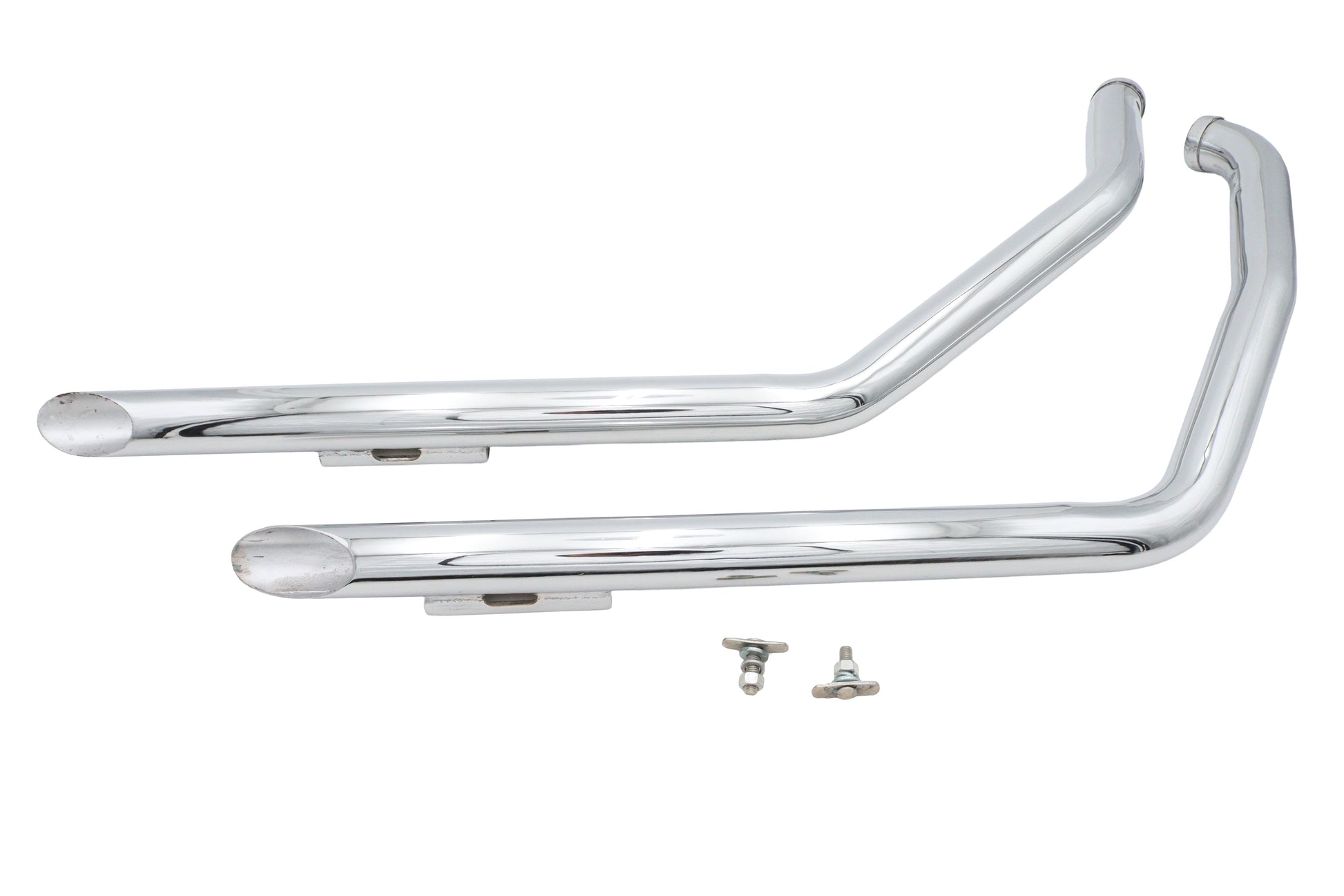Ultima Chrome Drag Pipe Set Slash Cut for Harley Davidson FXD 1991-2005 – Part Number 60-207