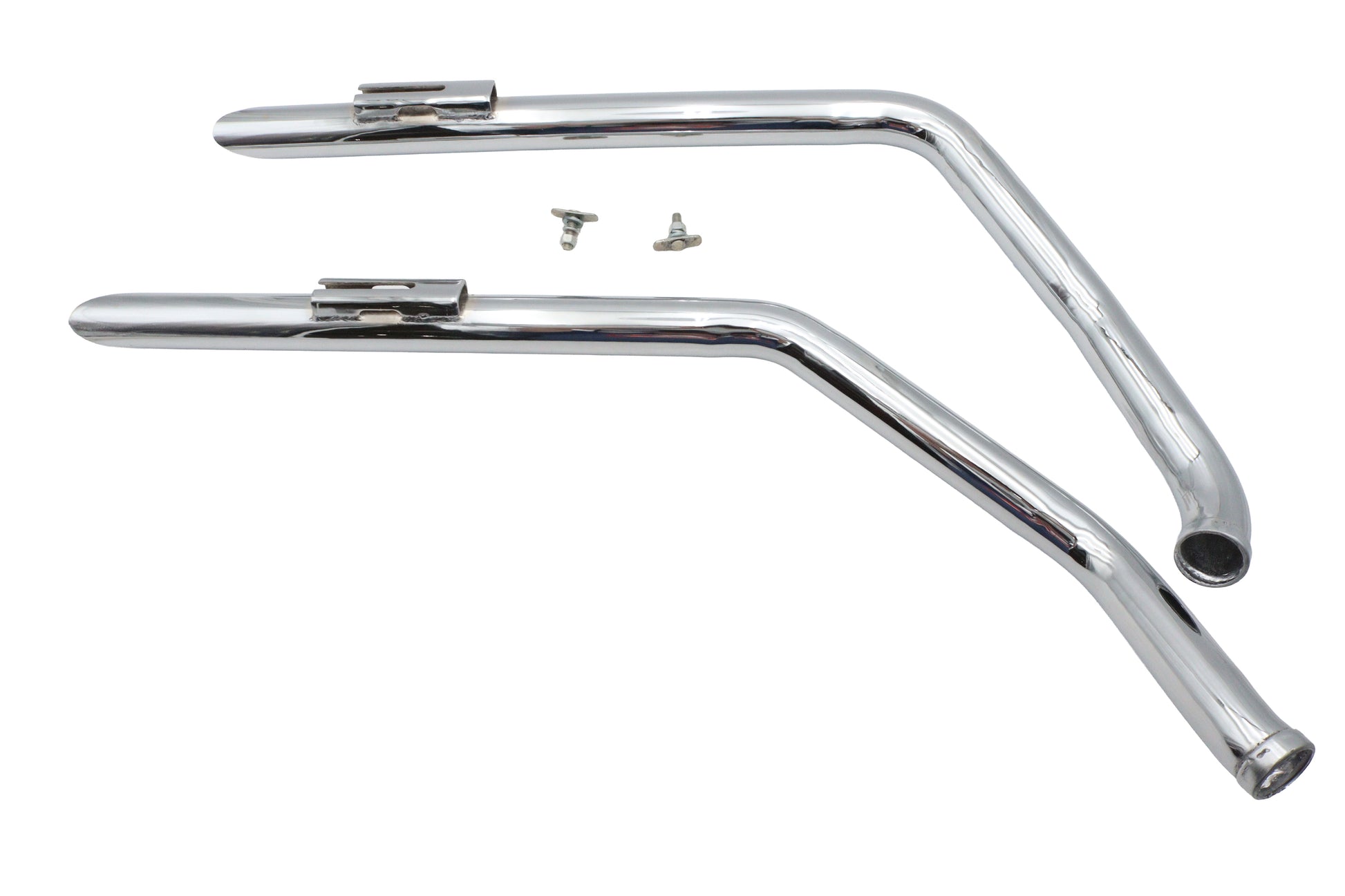 Ultima Chrome Drag Pipe Set Slash Cut for Harley Davidson FXD 1991-2005 – Part Number 60-207