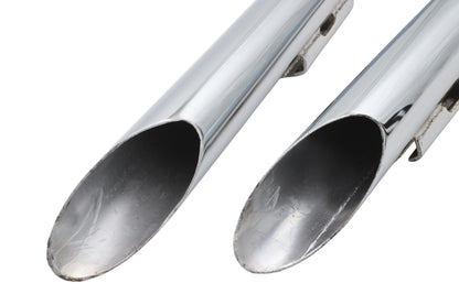 Ultima Chrome Drag Pipe Set Slash Cut for Harley Davidson FXD 1991-2005 – Part Number 60-207