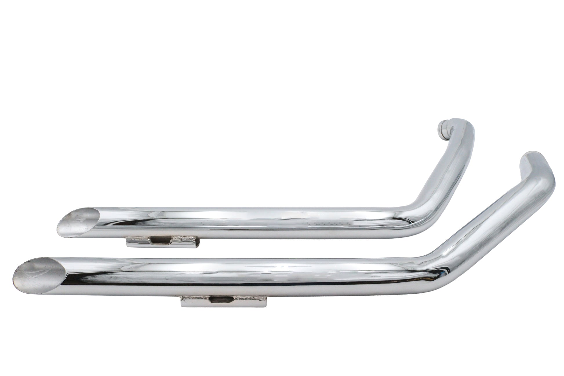Ultima Chrome Drag Pipe Set Slash Cut for Harley Davidson FXD (Part #60-208)