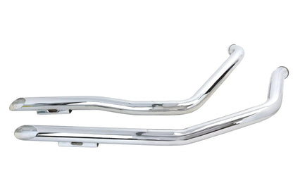 Ultima FXR Drag Pipe Set with Slider Channels – Chrome Finish, 40 Inch Long for Harley Davidson FXR Models by Ultima