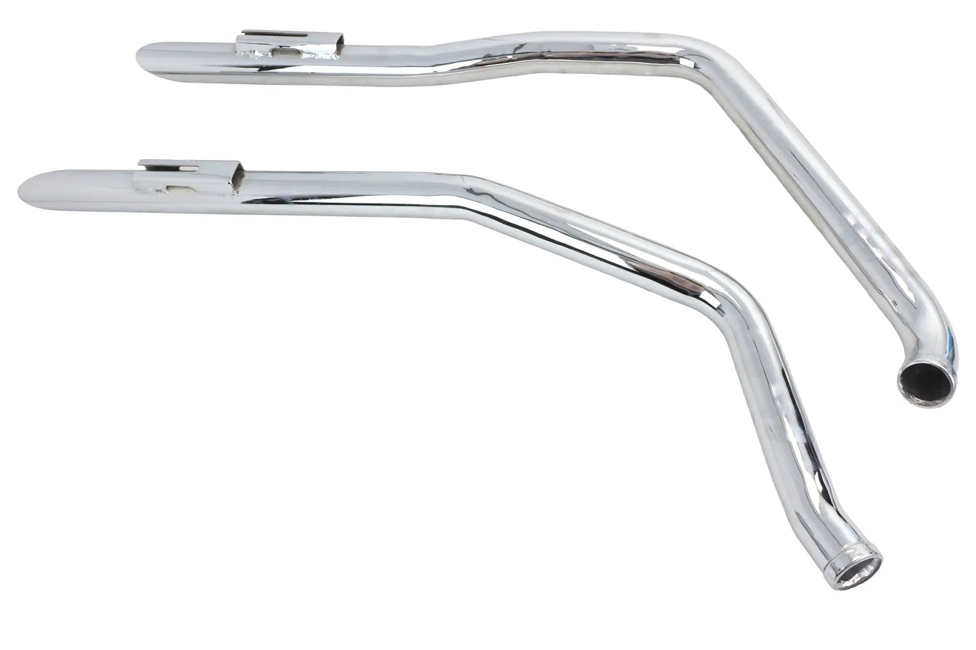 Ultima FXR Drag Pipe Set with Slider Channels – Chrome Finish, 40 Inch Long for Harley Davidson FXR Models by Ultima