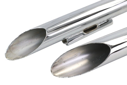 Ultima FXR Drag Pipe Set with Slider Channels – Chrome Finish, 40 Inch Long for Harley Davidson FXR Models by Ultima