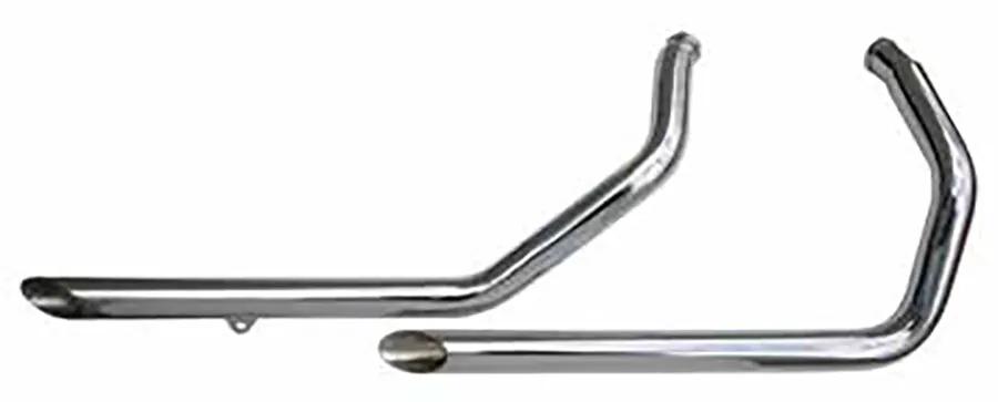 Ultima 60-214 Chrome 2 Inch Drag Pipe Set for Harley Davidson XL by Ultima