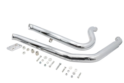 Ultima Big Growl Down N Outs Exhaust Pipe Set Chrome for Harley Davidson