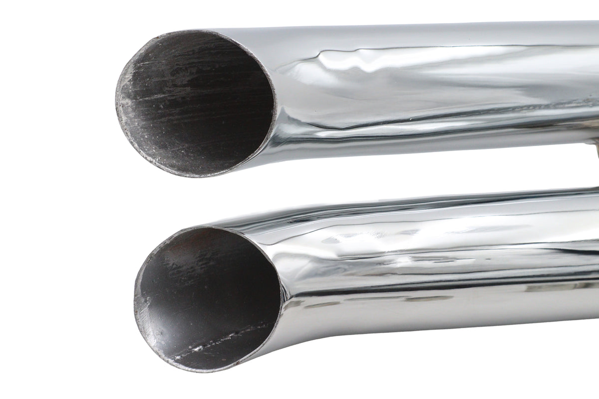 Ultima Big Growl Down N Outs Exhaust Pipe Set Chrome for Harley Davidson