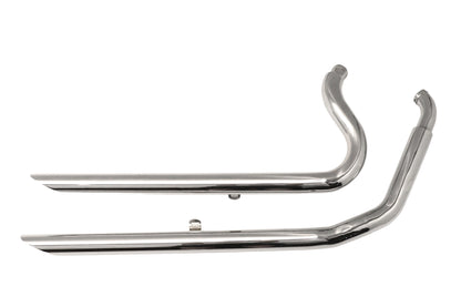 Ultima Big Growl Straight Shooters Exhaust Pipe Set Chrome for Harley Davidson