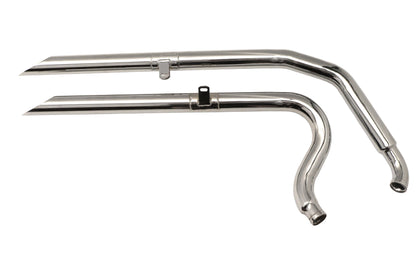Ultima Big Growl Straight Shooters Exhaust Pipe Set Chrome for Harley Davidson