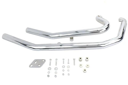 Ultima Big Growl Long Barrels Exhaust Pipe Set Chrome for Harley Davidson FXST and FLST Models by Ultima
