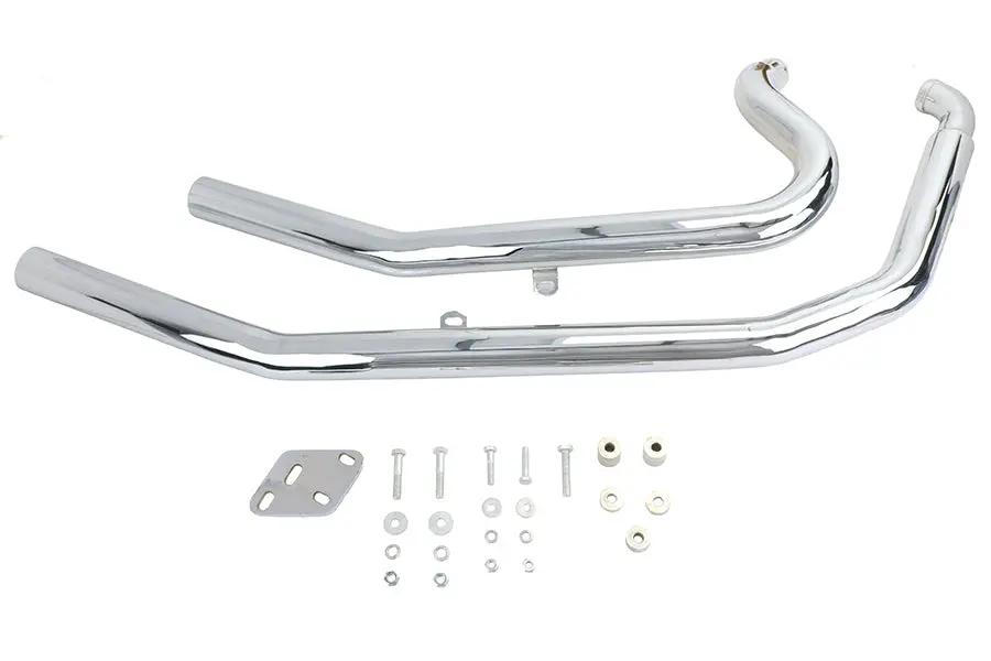 Ultima Big Growl Long Barrels Exhaust Pipe Set Chrome for Harley Davidson FXST and FLST Models by Ultima