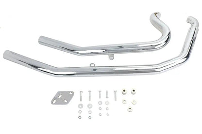 Ultima Big Growl Long Barrels Exhaust Pipe Set Chrome for Harley Davidson FXST and FLST Models by Ultima