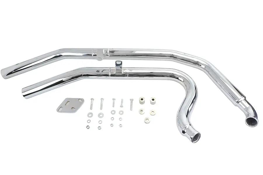 Ultima Big Growl Long Barrels Exhaust Pipe Set Chrome for Harley Davidson FXST and FLST Models by Ultima