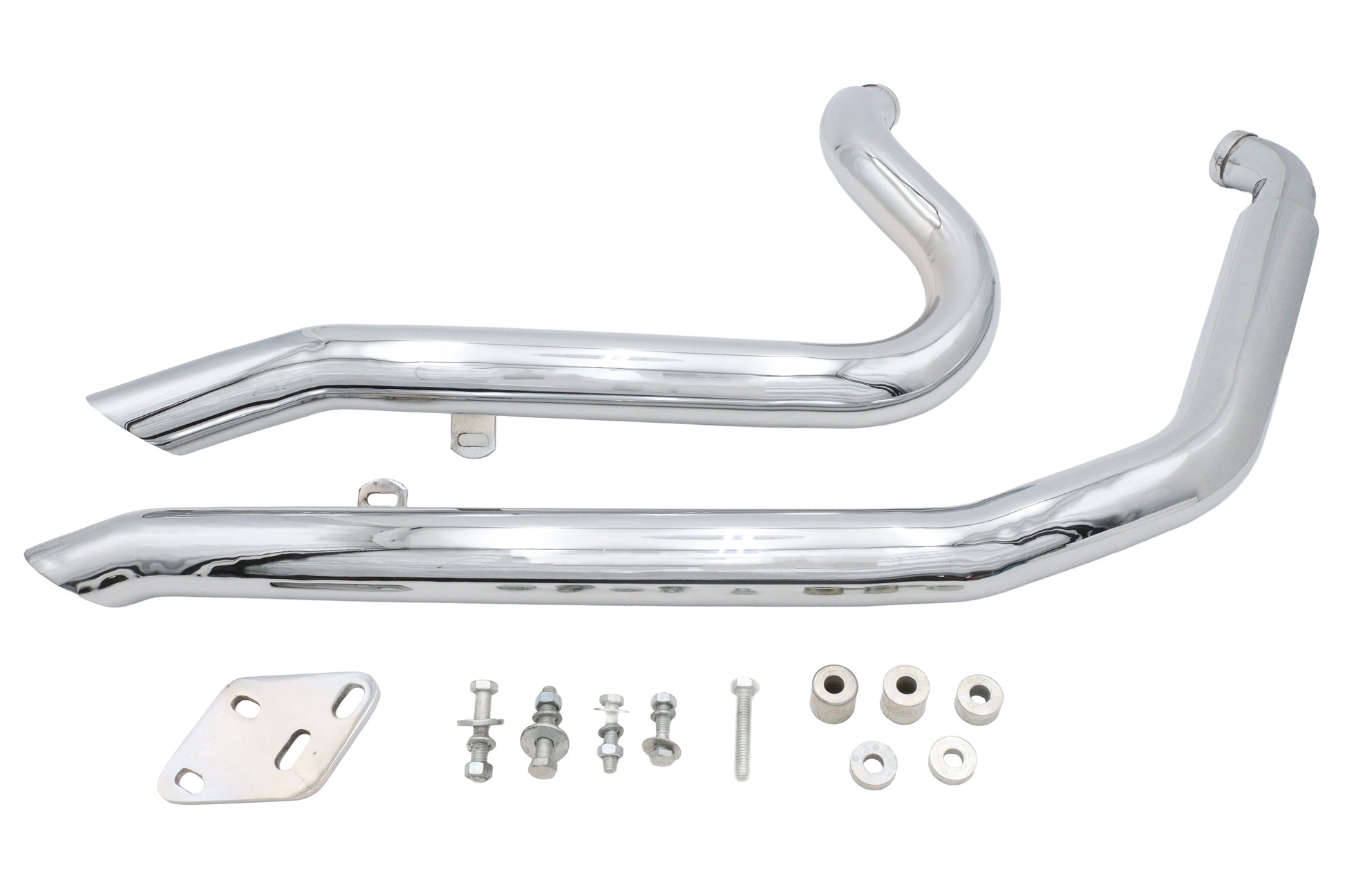 Ultima Big Growl Short Shooters Exhaust Pipe Set Chrome for Harley Davidson