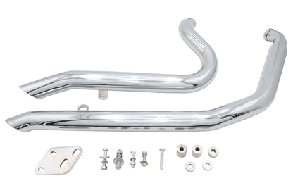 Ultima Big Growl Short Shooters Exhaust Pipe Set Chrome for Harley Davidson
