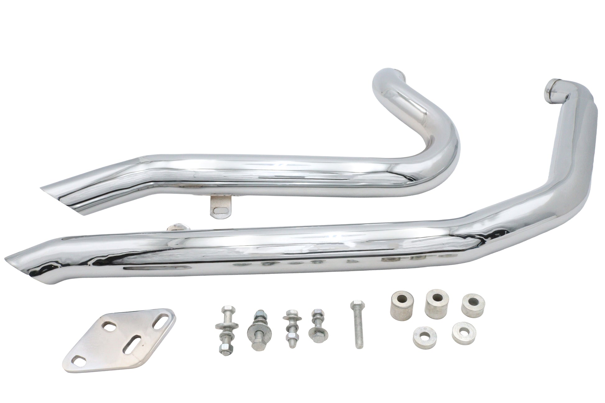 Ultima Big Growl Short Shooters Exhaust Pipe Set Chrome for Harley Davidson