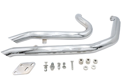 Ultima Big Growl Short Shooters Exhaust Pipe Set Chrome for Harley Davidson