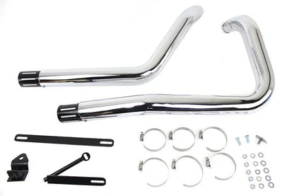 V-Twin Factory Sample MCM 2-1/4 Inch Vortex Drag Pipe Set for Harley Davidson XL Models by V-Twin