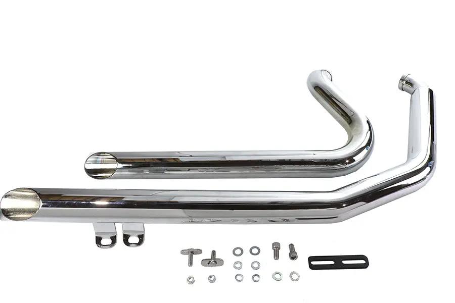 V-Twin Factory Sample Wyatt Gatling Exhaust Drag Pipe Set Down for Harley Davidson FXST by V-Twin