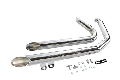 V-Twin Factory Sample Wyatt Gatling Exhaust Drag Pipe Set Down for Harley Davidson FXST by V-Twin