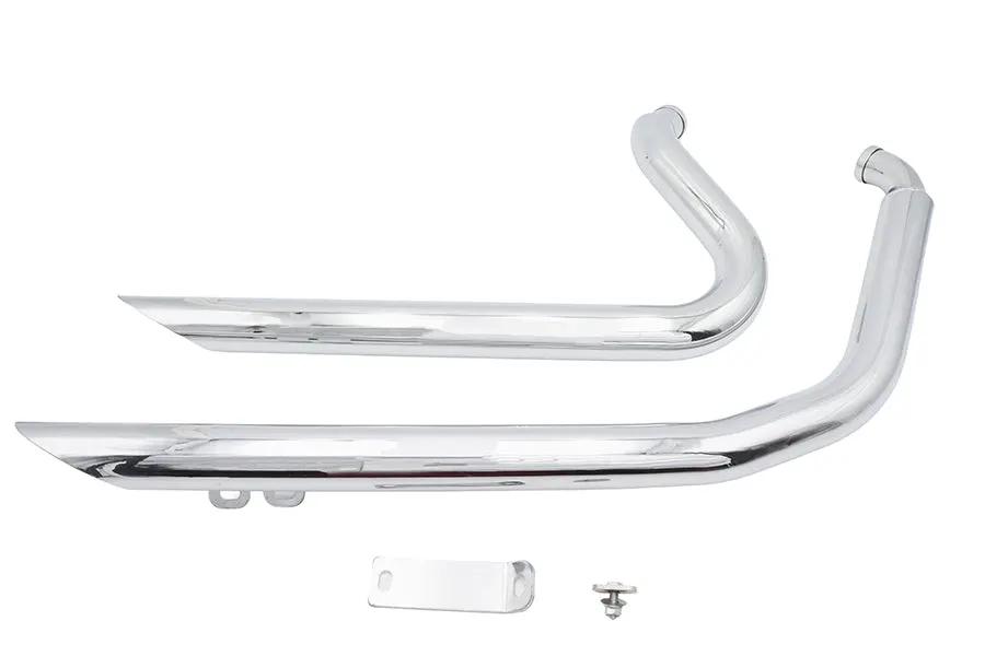 V-Twin Factory Sample Wyatt Gatling Exhaust Drag Pipe Set Down - 40 Inches for Harley Davidson FXST by V-Twin