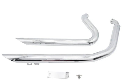 V-Twin Factory Sample Wyatt Gatling Exhaust Drag Pipe Set Down - 40 Inches for Harley Davidson FXST by V-Twin
