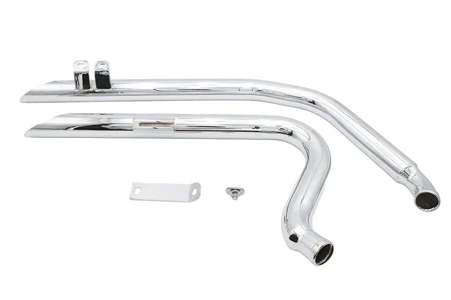 V-Twin Factory Sample Wyatt Gatling Exhaust Drag Pipe Set Down - 40 Inches for Harley Davidson FXST by V-Twin