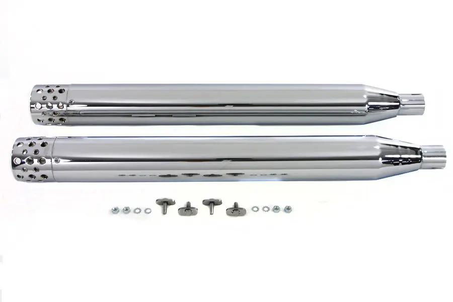 V-Twin Factory Sample Wyatt Gatling Muffler Set Chrome for Harley Davidson FLT by V-Twin
