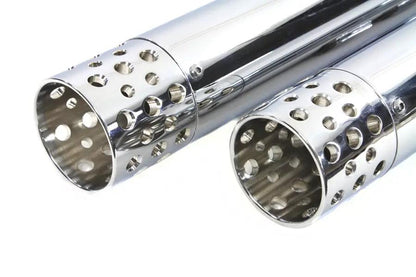 V-Twin Factory Sample Wyatt Gatling Muffler Set Chrome for Harley Davidson FLT by V-Twin
