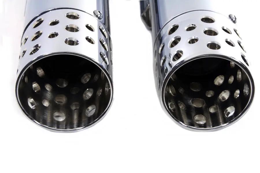 V-Twin Factory Sample Wyatt Gatling Muffler Set Chrome for Harley Davidson FLT by V-Twin