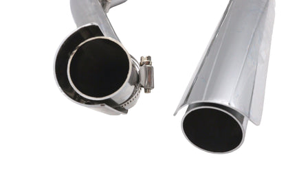 V-Twin Factory Sample True Dual Header with Fishtails Chrome 30-7076 for Harley-Davidson FLT