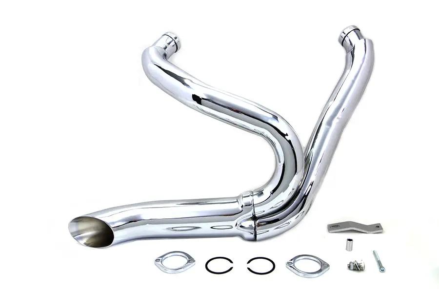 V-Twin Factory Sample Wyatt Gatling 2 into 1 Exhaust Pipe Header Kit for Harley Davidson FXST and FXR Models by V-Twin