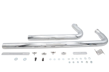 V-Twin Factory Sample Chrome Shotgun-Style Exhaust Drag Pipe Set 30-7082