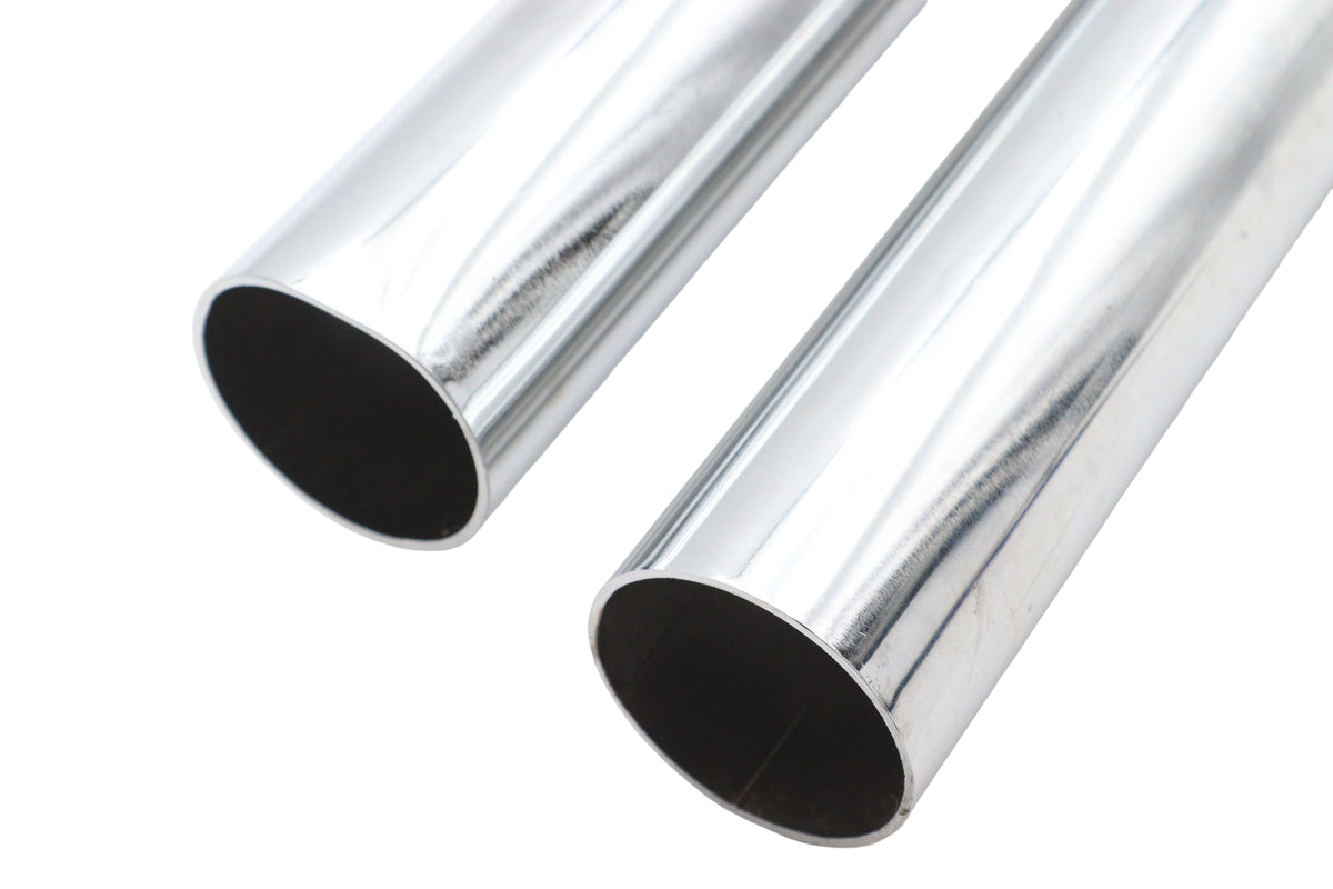 V-Twin Factory Sample Chrome Shotgun-Style Exhaust Drag Pipe Set 30-7082