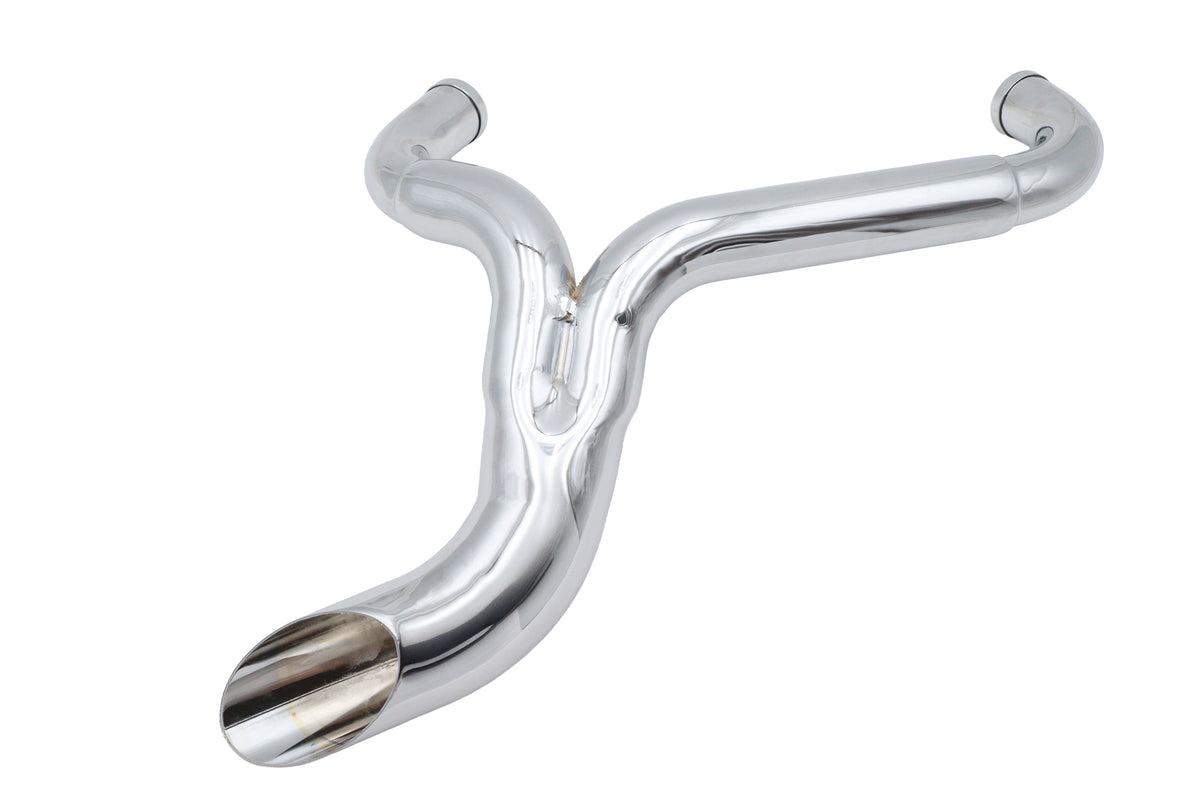 V-Twin Factory Sample Wyatt Gatling FXST Ground Pounder Chrome Exhaust, Part 30-7088