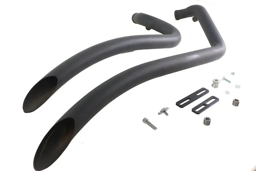 Wyatt Gatling Smooth Radius Pipe Set Black for Harley Davidson FXST (1986-1995) by Wyatt Gatling