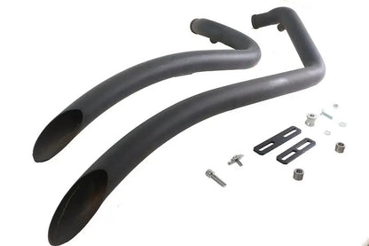 Wyatt Gatling Smooth Radius Pipe Set Black for Harley Davidson FXST (1986-1995) by Wyatt Gatling