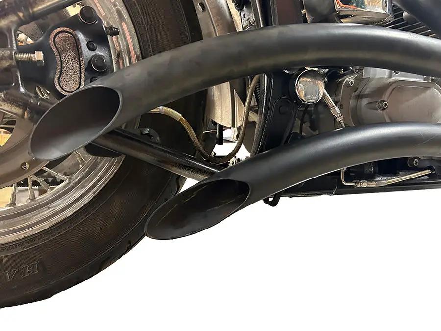 Wyatt Gatling Smooth Radius Pipe Set Black for Harley Davidson FXST (1986-1995) by Wyatt Gatling